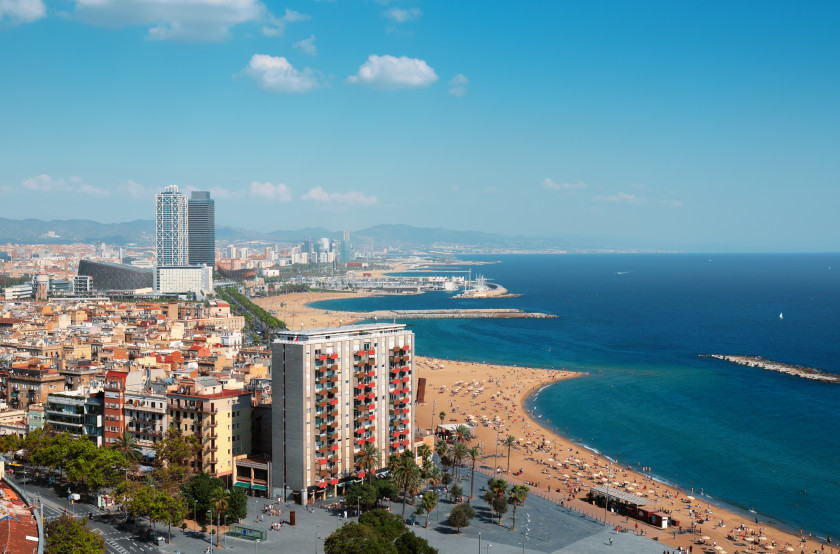 Best Places to Study Abroad beaches: barcelona