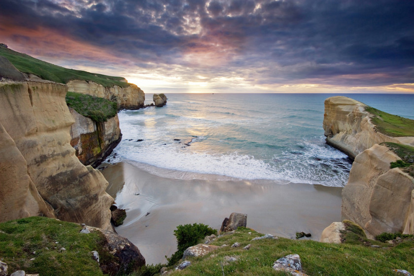 study new zealand gems: tunnel beach