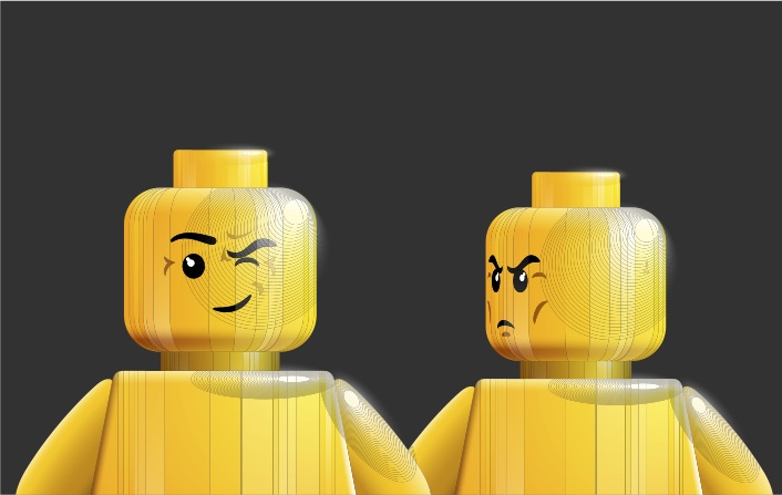 English phrases I'm not being funny but mischevious and angry lego men