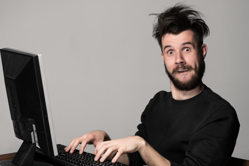 english phrases lost the plot crazy guy on computer