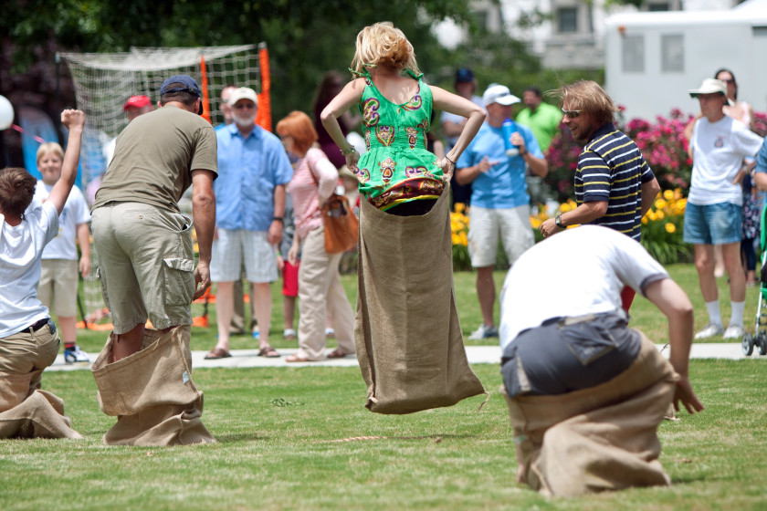 weirdest university societies: sack race