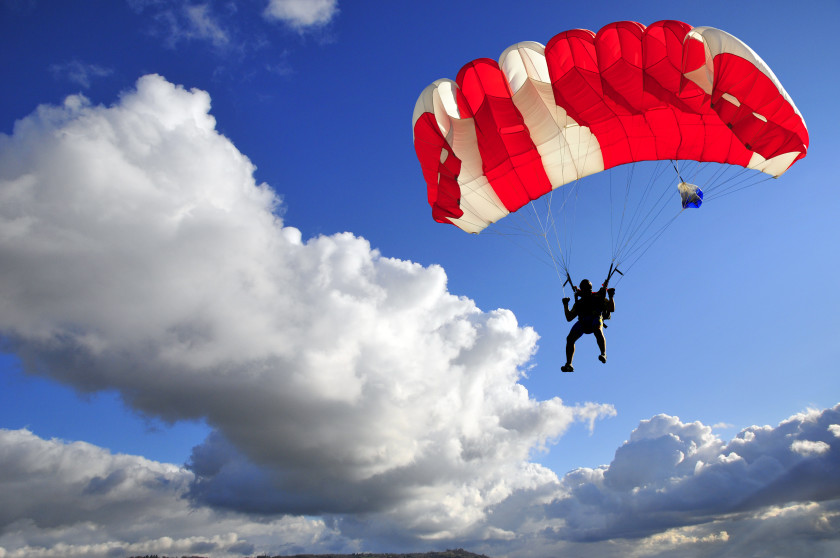 student travel london underground: parachute