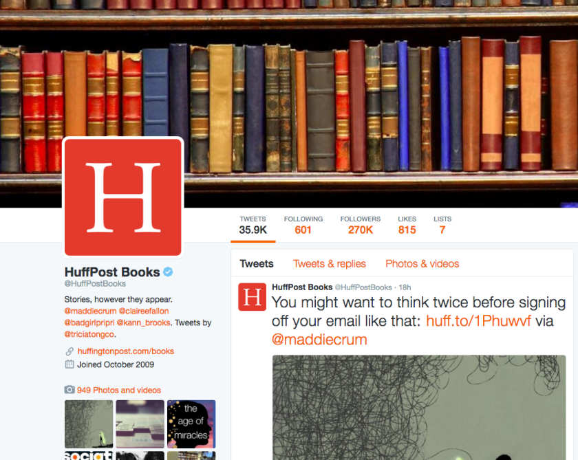 HuffPost Books Twitter