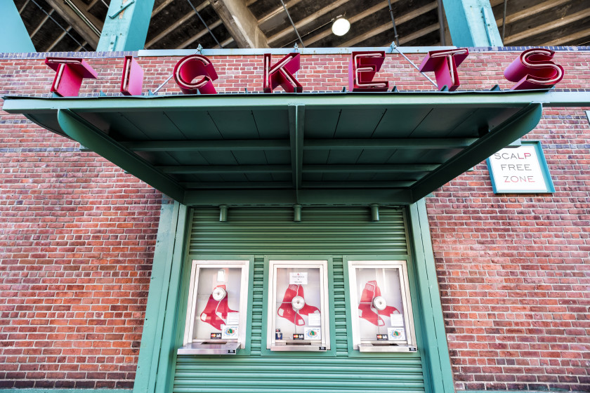 Entrance to Fenway Park, the Boston Red Sox baseball stadium