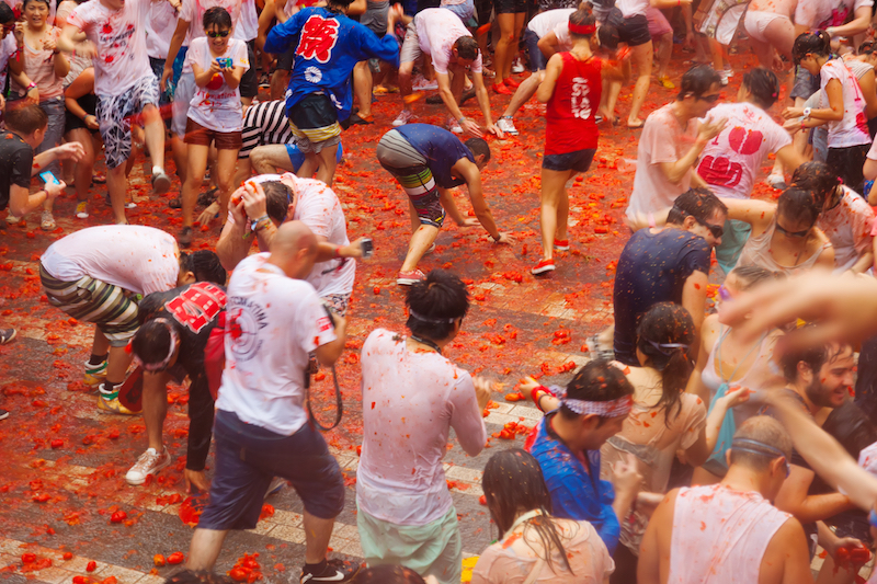 La Tomatina festival in Bunol, Valencia