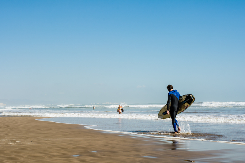 A beach in Valencia, Spain