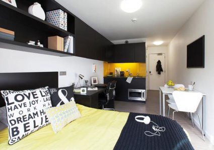 A student bedroom in iQ Hammersmith
