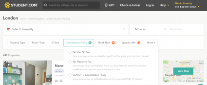 Student.com cancellation policies