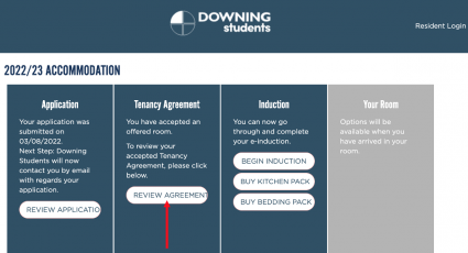 Downing Students payment portal