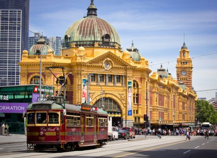 A tram in Melbourne