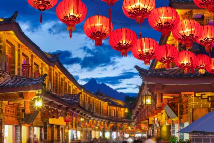 Red lanterns during Chinese New Year