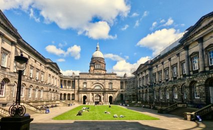 The University of Edinburgh campus on a sunny day