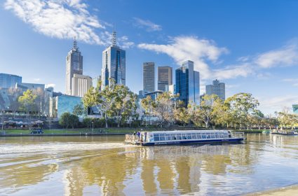 A cruise boat on Yarra River