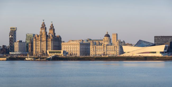 A view of Liverpool from the River Mersey
