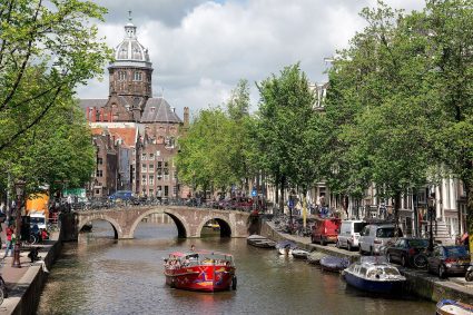 One of Amsterdam's many canals