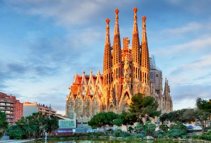 The Sagrada Familia church in Barcelona