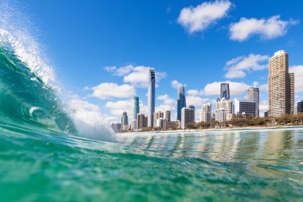 A surf break in Gold Coast, Australia