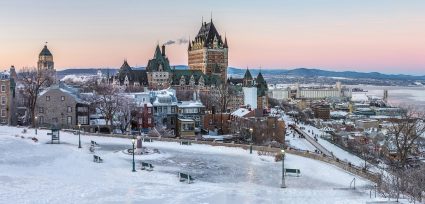 A wintry scene in Quebec City