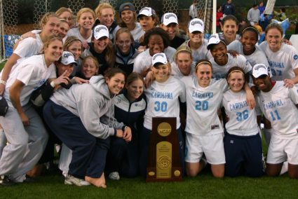 North Carolina Tar Heels celebrating the 2006 College Cup victory