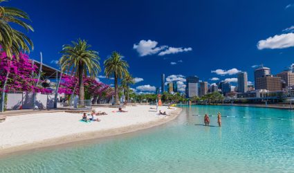 A beach in Brisbane, Australia