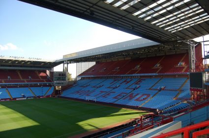 A view of the Holte End at Villa Park