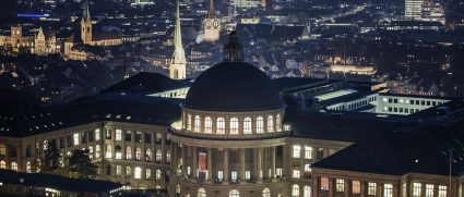 ETH Zurich campus at night