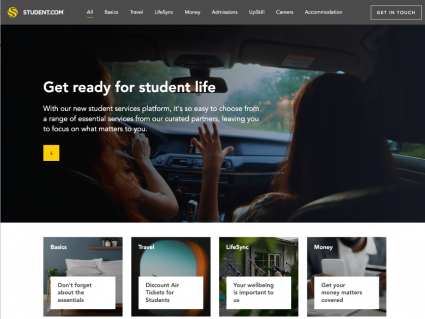 A screenshot of the Student.com Marketplace
