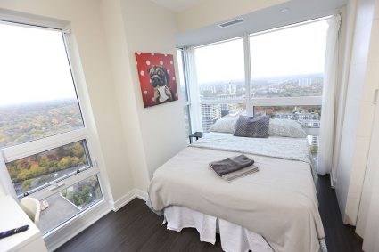 The view from a student bedroom at Flex Plus 561 Sherbourne Street
