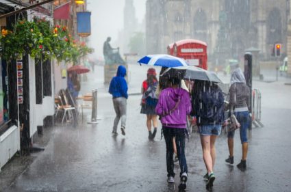 A very rainy day in London