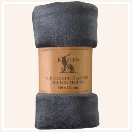 A fleece throw