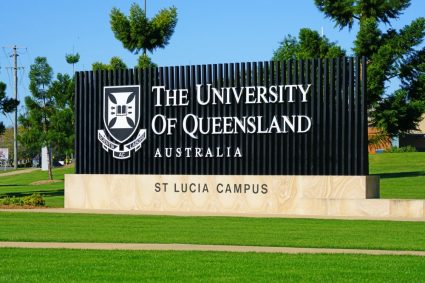 A University of Queensland sign at the St Lucia campus
