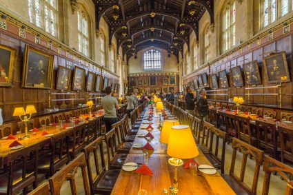 An Oxford University dining hall