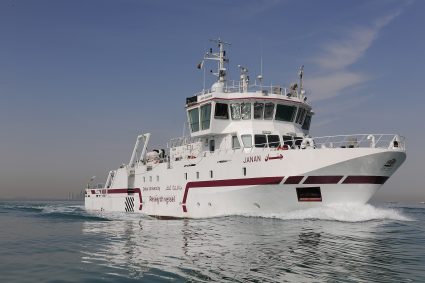 A research vessel belonging to Qatar University