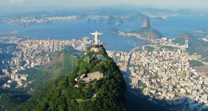 An aerial view of Rio de Janeiro