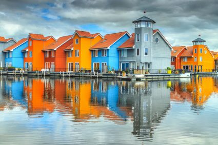 Colourful houses in the Netherlands