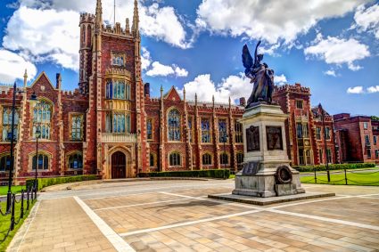 The main entrance of the Queen's University Belfast