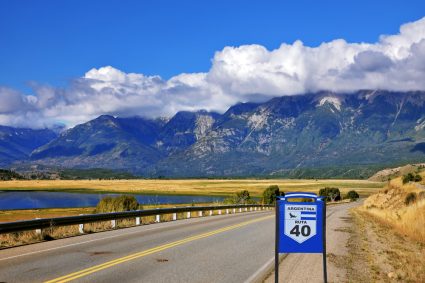 The National Route 40 (Ruta 40) in southern Argentina.