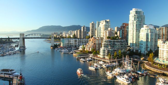 A general view of the Vancouver waterfront