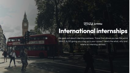 An image of UK with the text International Internships in white text